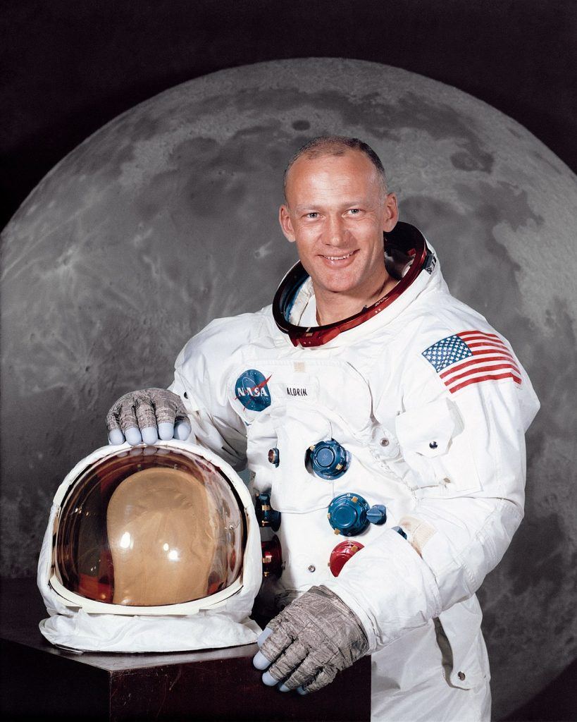 Edwin E. "Buzz" Aldrin, Jr. in his NASA spacesuit portrait